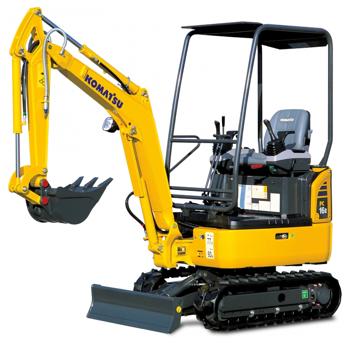 Minigraafmachine huren: Komatsu PC16R-3