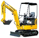 Minigraafmachine huren: Komatsu PC16R-3