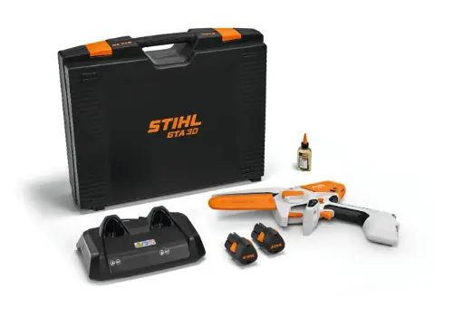 STIHL GTA 30, met 2x AS 2 accu en AL 5-2 lader